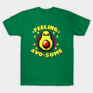 8-Bit Avocado Design - Positive, Playful Pixel Art T-Shirt